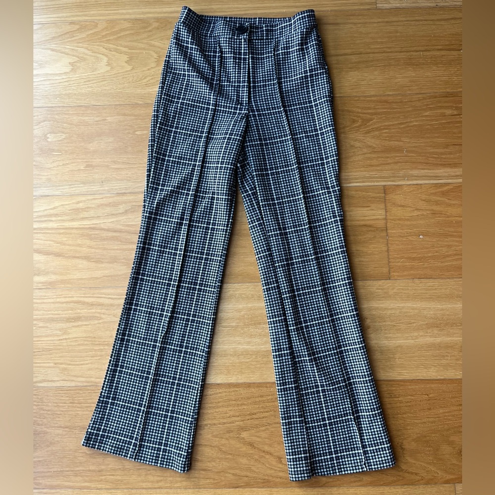 Plaid Flared Pants